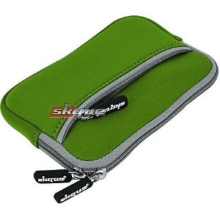 Green Zipper Sleeve Case For Garmin Nuvi 2460LMT Nuvi 50 Nuvi 2595LMT 