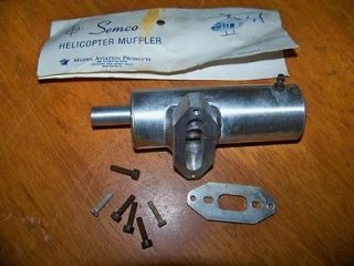 VINTAGE SH 45 SEMCO HELICOPTER MUFFLER PIPE RC OLD GAS