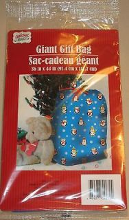 NEW Giant Blue Penguin Sack Christmas Gift Bag Wrap 36x 44 w/Tag
