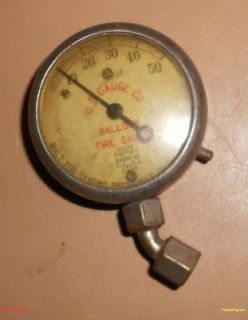 Antique U.S. Gauge Company Balloon Tire Gauge 50 Pound Max. for 