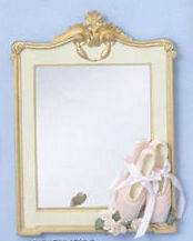 Gold & Cream Ballet Dance Shoes 8 X 10 Wall Mirror #861