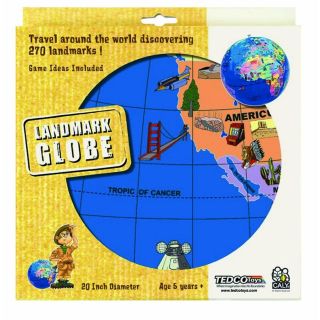 Large Inflatable Landmark Cultural Globe 20 World Home School Game 