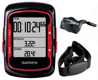 Garmin Edge 500 Bundle Red Cycling Computer Cadence/Premium Heart Rate 