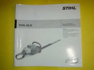 STIHL HS 81 Hedge Trimmer Original Instruction Owners Manual   great 
