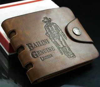  Cowboy Mens Genuine Leather Bifold Wallet Multi Pocket Purse Passcase