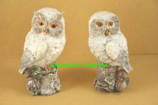 CHRISTMAS Ceramic WHITE SNOW OWL Fine Figurine CHOOSE From 2 STYLES
