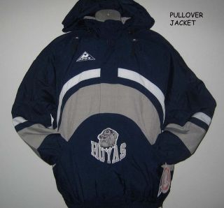 Georgetown HOYAS Vintage 90s NCAA Apex One STRIP Hooded PULLOVER 