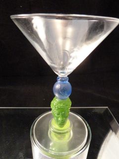 1996 Richard Jolley BOMBAY SAPPHIRE GIN Martini Glass Head & Globe 