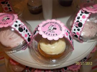 40 Cupcake Favor Boxes   Clear Plastic Containers Baby Shower favor