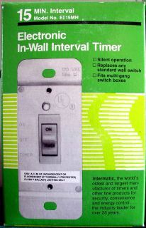   Electronic EI 15MH Interval Auto 15 min Shut Off In Wall Timer