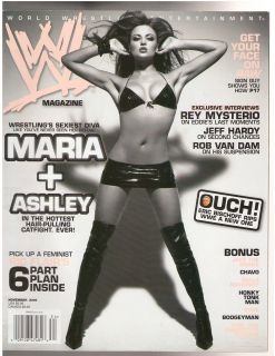 WWE WWF Divas Maria + Ashley female wrestling magazine 11 06