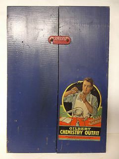 VINTAGE ANTIQUE A. C. GILBERT CHEMISTRY OUTFIT 1936~BOX ONY