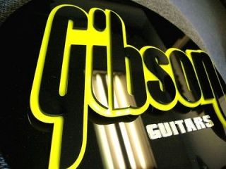 Gibson Guitar 3D Sign ART MUSIC Instruments Classic Vintage Logo SG ES 