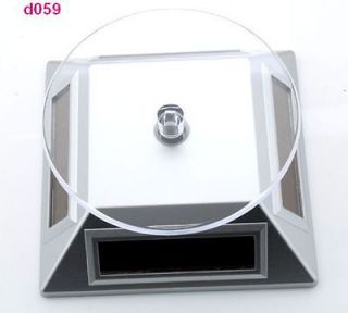 1PC new novel SOLAR ENERGY POWER DISPLAY TURN TABLE STAND SLIVER color 