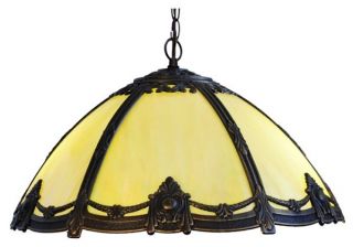  Bent Glass Tiffany Style Stained Glass Pendant Hanging Lamp 17 Shade