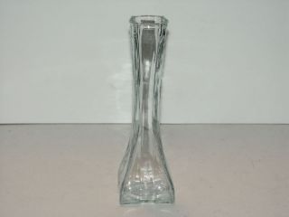   GLASS 8 1/2 CLEAR EUROPA EIFFEL TOWER STYLE BUD VASE INDIANA GLASS
