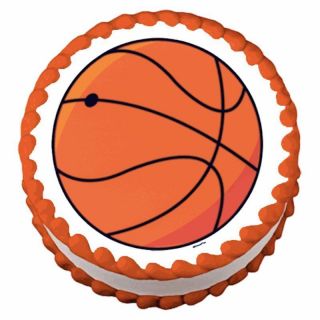 Basketball Court ~ Edible Image Icing Cake, CupcakeTopper ~ LOOK