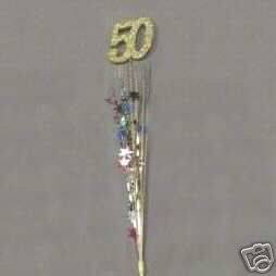 50TH ANNIVERSARY Gold Star Spray Accent Decoration NEW