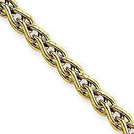 14K Gold Polished Lite Wheat Chain Necklace Anklet or Bracelet w 