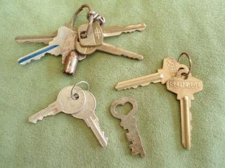 Vtg Unique Lot 10 Keys Keyrings Lincoln Car Stanly Eagle Lock Co 
