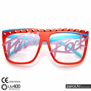   rock costume glow in the dark lmfao glasses sunglasses 8471 red purple