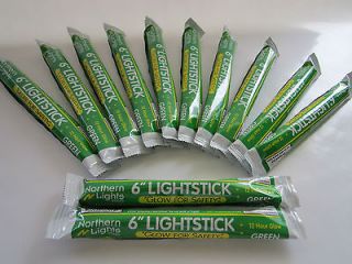   STICK 6 INCH CHEMICAL LIGHT NEON GREEN GLOW 12 HR LIFE NON TOXIC USA
