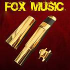 Pro Gold Plated Bari SAX Mouthpiece Baritone Saxophone Cap & Ligature 