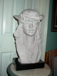 Austin Prod Inc 1979 Sculpture Statue of Lady Wearing Hat