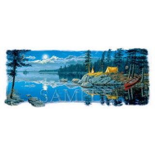   River Night Camping Wood Wild Life Animals Tent Fire Canoe Scenic