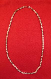   LOT 5 PCS 14KT YELLOW GOLD EP 19 3.5MM FLEXIBLE ROPE NECKLACE CHAIN