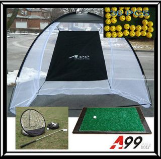 N01 A99 golf practice driving NET+ rubber mat + CHIPPING NET + 36 