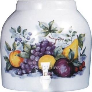 Grape Pear Fruits Porcelain Water Dispenser Crock 166