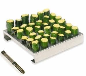 NEW King Kooker Stainless Stee​l 36 Hole Jalapeno Rack with Corer 
