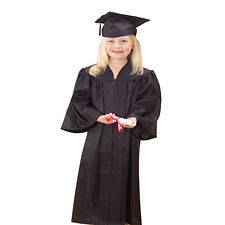 CHILD MEDIUM BLACK GRADUATION OUTFIT HAT AND GOWN INCLUDED 