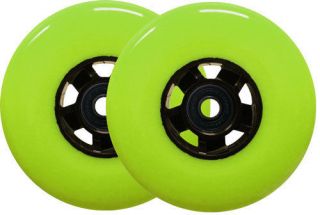 GREEN Wheels With Replacement Bearings for RAZOR SCOOTERS 100mm