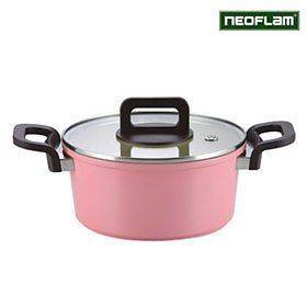Neoflam Pilos Ceramic casserole pan pot 20Cm Pink  2.7 liters