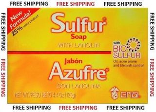 12 PACK Sulfur Soap Grisi Lanolin Jabon de Azufre ACNE Cleanser