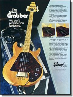1974 the Gibson Grabber electric guitar photo ad