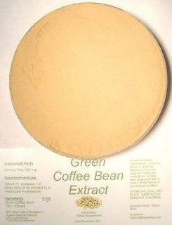 Green Coffee Bean,100Grams,180X Extract,Chlorogenic Acid 55%,Organic 