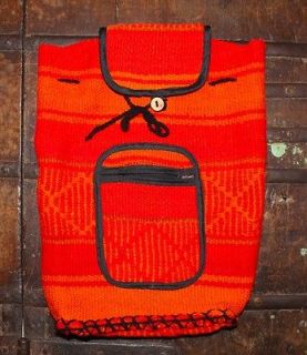 Woven boho hippie back pack bag Guatemala