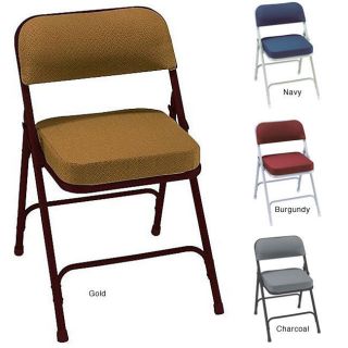 NPS Upholstered Box Seat Folding Chairs (Pack of 2)