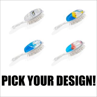 HAIR BRUSH WITH 3D RUBBER TOY FLOATING CHARACTER PICK YOUR HAIRBRUSH 