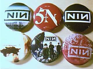 6x Nine Inch Nails NIN Buttons Badges shirt pins pinbacks NEW