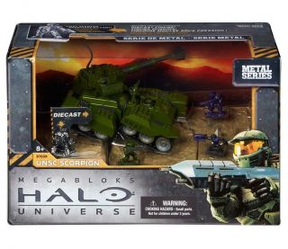 Mega Blocks Halo Wars Diecast UNSC Scorpion and figures Metal Series 