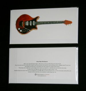 Brian Mays Red Special The Old Lady Guitar Greeting Card, DL size