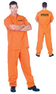 PRISONER CONVICT HALLOWEEN COSTUME Uniform Outfit Adult Men 29436