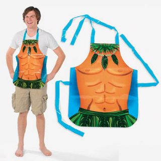 Adult Size Hawaiian Luau Vinyl Male Hula Apron Fun Costume