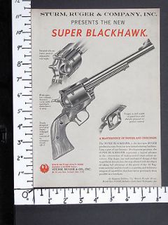 1959 RUGER debut New 44 Magnum SUPER BLACKHAWK S A Revolver magazine 