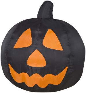 Halloween Black Pumpkin illuminated Airblown Outdoor Yard Decor Jack O 