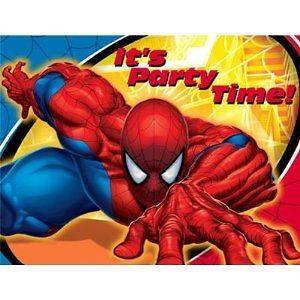 Marvel Spiderman Super Hero Birthday Party Invitations Cards 